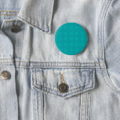 Turquoise Kerstsneeuw Ronde Button 5,7 Cm (In situ)