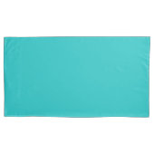Turquoise King Sized Pair of Pillowcases Kussensloop (Voorkant-Links)