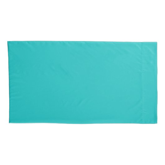 Turquoise King Sized Pair of Pillowcases Kussensloop (Achterkant-Rechts)