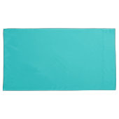 Turquoise King Sized Pair of Pillowcases Kussensloop (Voorkant-Rechts)