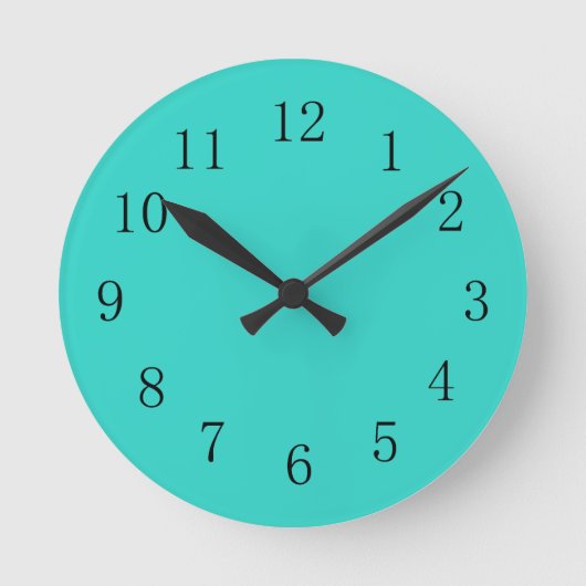 Turquoise Kitchen Kitchen Clock Ronde Klok (Voorkant)