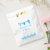 Turquoise Kleding Baby shower Bedankzakje (Gezegeld)