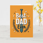 Turquoise Kledingstuk Beste Papa Ooit Kaart (Gele Bloem)