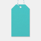 Turquoise kleur cadeaulabel (Voorkant)
