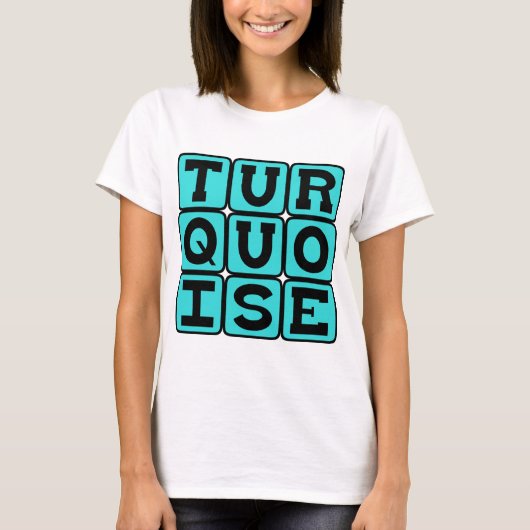Turquoise, Kleur T-shirt (Voorkant)