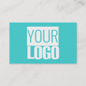 Turquoise kleur visitekaartje (Voorkant)