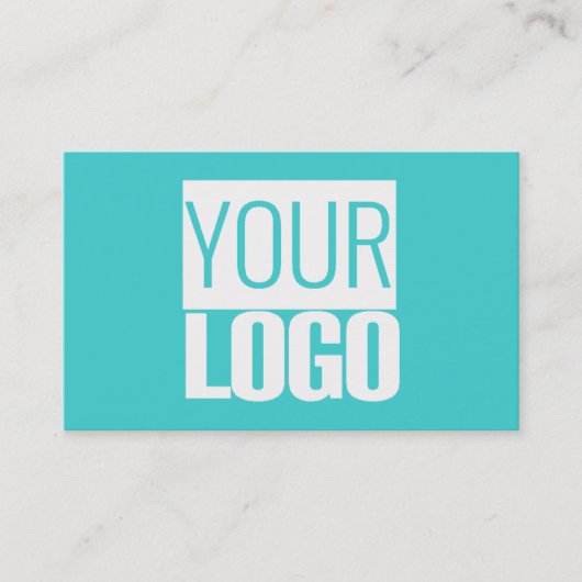 Turquoise kleur visitekaartje (Voorkant)