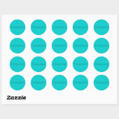 Turquoise Kleur Word op Licht Blauwgroen Stickers (Vel)