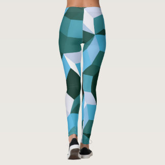 Turquoise kleurblokken leggings