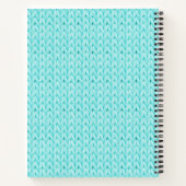 Turquoise Knesset Texture Spiral Notebook Notitieboek (Achterkant)
