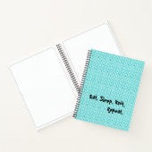 Turquoise Knesset Texture Spiral Notebook Notitieboek (Binnen)