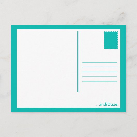 turquoise knifewing briefkaart (Achterkant)