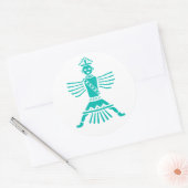 turquoise knifewing ronde sticker (Envelop)