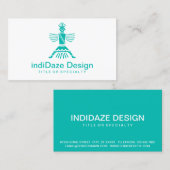 turquoise knifewing visitekaartje (Voorkant / Achterkant)