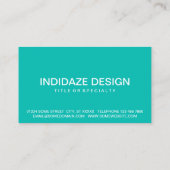 turquoise knifewing visitekaartje (Achterkant)