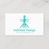 turquoise knifewing visitekaartje (Voorkant)