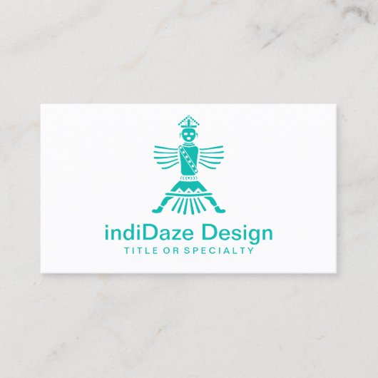 turquoise knifewing visitekaartje (Voorkant)