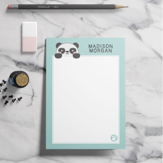 Turquoise Knuffel Panda Beer & Pootjes Voeg Je Naa Post-it® Notes
