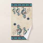 Turquoise Kokopelli Bath Towel Set Bad Handdoek (Handdoek)