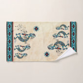 Turquoise Kokopelli Bath Towel Set Bad Handdoek (Handdoek)