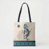 Turquoise Kokopelli Canvas tas (Voorkant)
