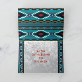 Turquoise Kokopelli Holiday Card Feestdagen Kaart (Binnen)