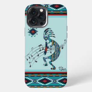 Turquoise Kokopelli iPhone Hoesje iPhone 13 Pro Max Hoesje