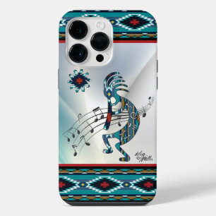 Turquoise Kokopelli iPhone Hoesje iPhone 14 Pro Max Hoesje