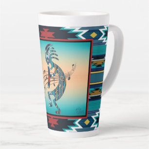 Turquoise Kokopelli Latte Mok