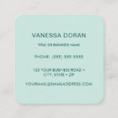 Turquoise kolibrie Visitekaartje (Achterkant)