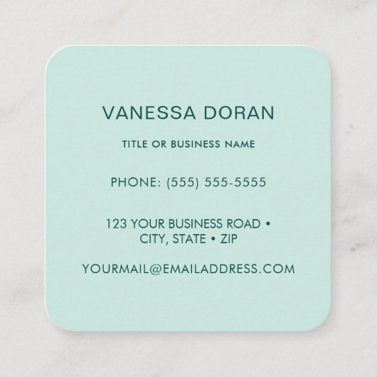 Turquoise kolibrie Visitekaartje (Achterkant)