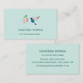 Turquoise kolibrie Visitekaartje (Voorkant / Achterkant)