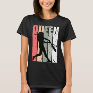 Turquoise koningin van honkbal kampioen verjaardag t-shirt