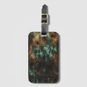 Turquoise Koper Patina Metaal  Bagagelabel (Voorkant (verticaal))