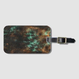 Turquoise Koper Patina Metaal Bagagelabel