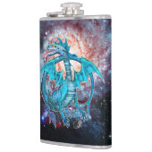 turquoise kosmische drakenheupkolf heupfles (Links)