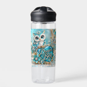 Turquoise Kristal Uil Droombestaan Luxe Design Waterfles