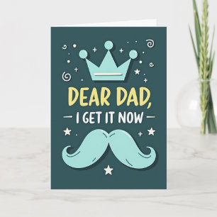 Turquoise Kroon Beste Papa Kaart