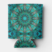 Turquoise Kunst 1-2 Opties Blikjeskoeler (Voorkant)