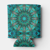 Turquoise Kunst 1-2 Opties Blikjeskoeler (Achterkant)