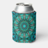 Turquoise Kunst 1-2 Opties Blikjeskoeler (Blikje Achterkant)