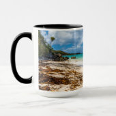 Turquoise Kust Uitzicht Anse Canot Caribbean Foto Mok (Links)