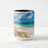 Turquoise Kust Uitzicht Anse Canot Caribbean Foto Mok (Midden)