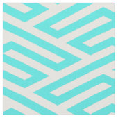 Turquoise Labyrinth Maze Geometric Stof (Close Up)
