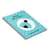 Turquoise Ladybug Baby shower Notitieboek (Rechterzijde)