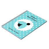 Turquoise Ladybug Baby shower Notitieboek (Linkerzijde)