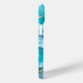 Turquoise Lagune Golven Abstract Case-Mate iPhone Case (Achterkant / Rechts)