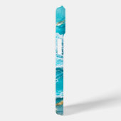 Turquoise Lagune Golven Abstract Case-Mate iPhone Case (Achterkant / Rechts)