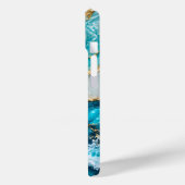 Turquoise Lagune Golven Abstract Case-Mate iPhone Case (Achterkant / Links)