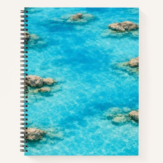 Turquoise Lagune Oceaanwater Notitieboek (Voorkant)